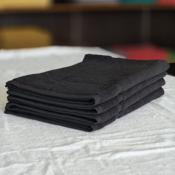 4 Black Bath mats