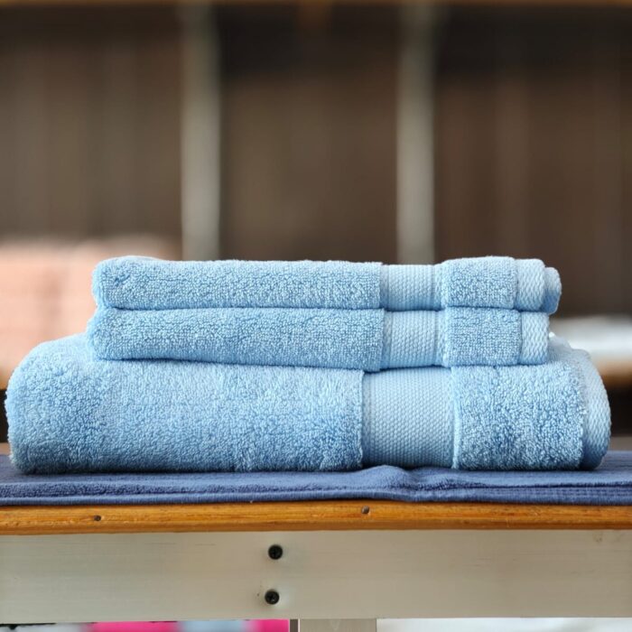 sky blue towels