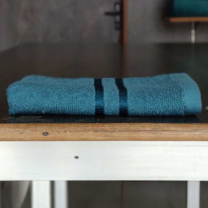 turquoise blue hand towel