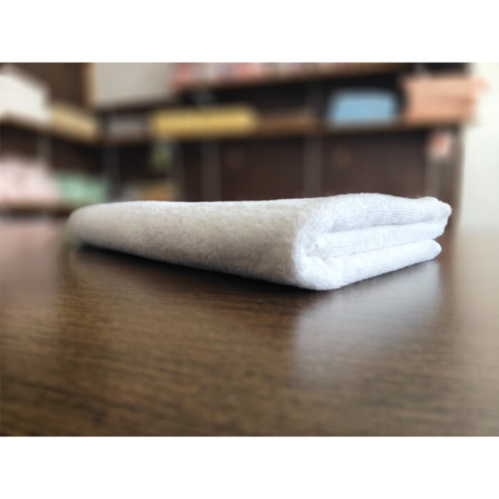 white bath towel